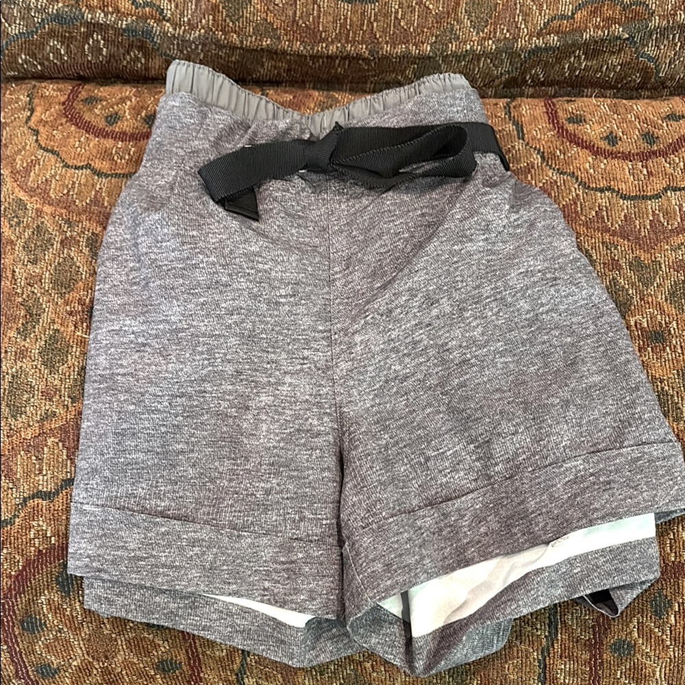 Gray lululemon Women's Shorts with Black Tie